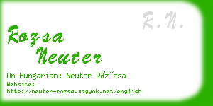 rozsa neuter business card